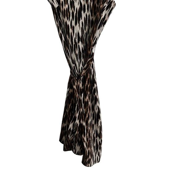 L’Agence Brown Leopard Print Jodie Sauvage Silk Bias Cut Slip Dress Size Small - Picture 8 of 15